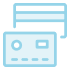 Icon illustration of a credit card